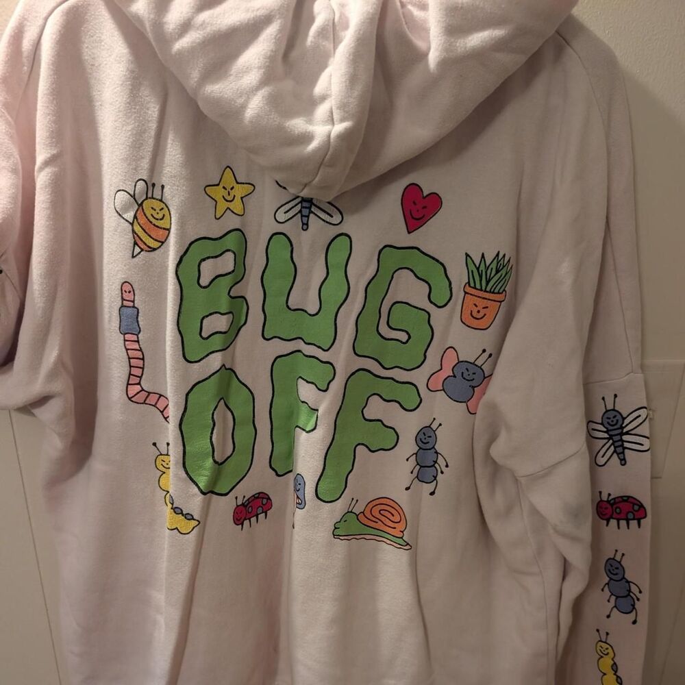 Other-normal Women's Pink and White Hoodie